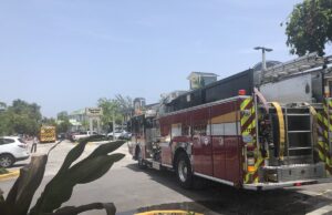 Deerfield Beach Busy Day For BSO Fire Rescue Gas Leak Capped On Federal-Electric Powerline Down And Pole Snapped On SW 1st Way