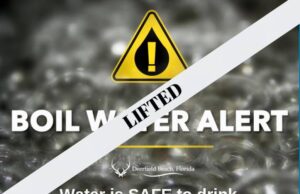 Deerfield Beach Lifts Boil Water Alert