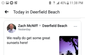 FACEBOOK RECENTLY ADDS MOBILE DATING FEATURE AND “TODAY IN DEERFIELD BEACH”