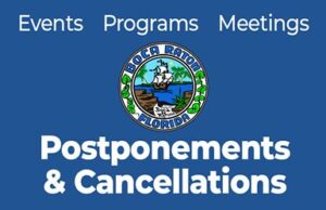 BOCA RATON CANCELS ALL CITY EVENTS,PROGRAMS, MEETINGS,ATHLETICS- HELD IN CITY FACILITIES THROUGH APRIL 30