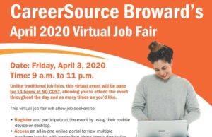 CAREERSOURCE BROWARD’S VIRTUAL JOB FAIR