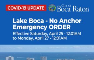 NO BOCA BASH FOR YOU-NO ANCHOR EMERGENCY ORDER