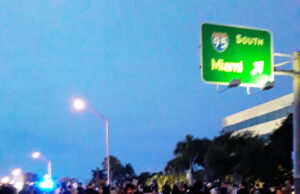 BREAKING NEWS- SMALL GROUP OF PROTESTERS LINE STREET IN BOCA RATON AND DEERFIELD BEACH QUIET AS OF 8 PM