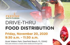 Drive Through Food Distribution At Quiet Waters Park 9.30-11.30 Today