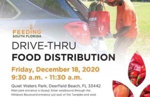 BSO FOOD DISTRIBUTION QUIET WATERS PARK-Friday, Dec 18, 2020, 9:30 – 11:00 am