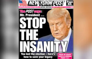 NY POST STOP THE INASANITY- SAYS TIME TO END CHARADE-TRUMP LOST