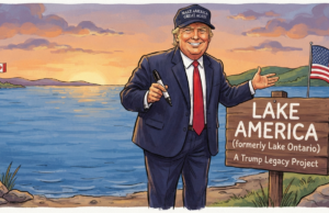 TRUMP RENAMES LAKE ONTARIO LAKE AMERICA