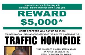 REWARD OFFERED IN FATAL HIT-AND-RUN OF BICYCLIST